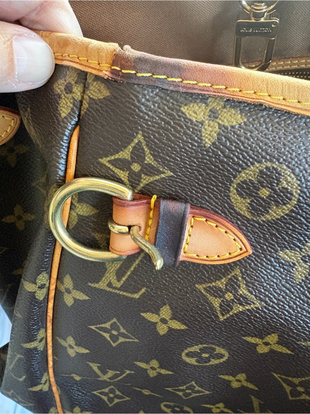 Louis Vuitton Batignolles Tote in Dark Brown with leather trim.  COA - Picture 13 of 13